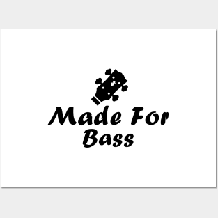 Made For Bass Logo (Black) Posters and Art